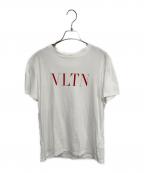 VALENTINOヴァレンティノ）の古着「VLTN フロントロゴ プリント 半袖Tシャツ」｜ホワイト