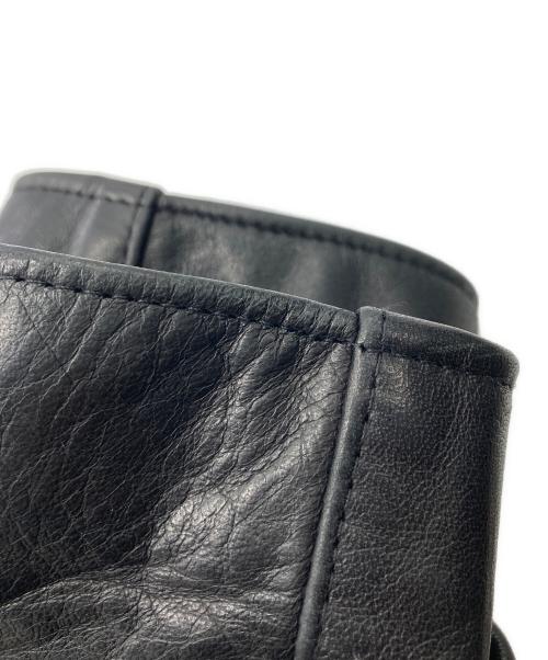 JAMES GROSE（ジェームスグロース）JAMES GROSE (ジェームスグロース) GEORGIAN ホースレザータイプ ダブルライダースジャケット ブラック サイズ:38の古着・服飾アイテム