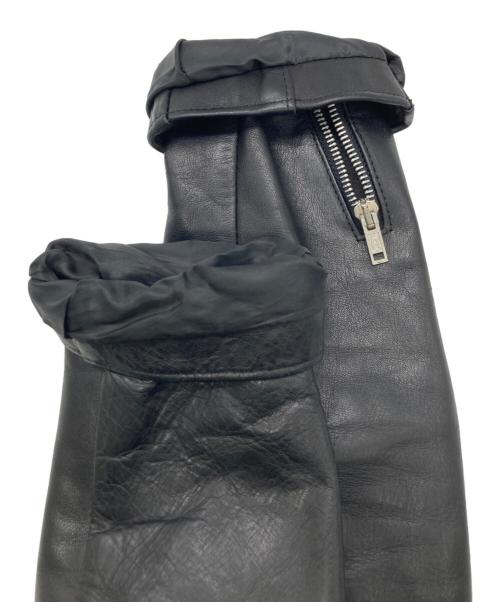 JAMES GROSE（ジェームスグロース）JAMES GROSE (ジェームスグロース) GEORGIAN ホースレザータイプ ダブルライダースジャケット ブラック サイズ:38の古着・服飾アイテム