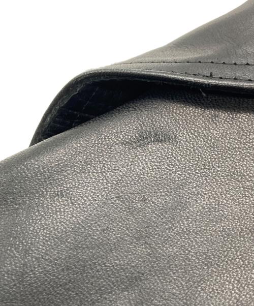 JAMES GROSE（ジェームスグロース）JAMES GROSE (ジェームスグロース) GEORGIAN ホースレザータイプ ダブルライダースジャケット ブラック サイズ:38の古着・服飾アイテム