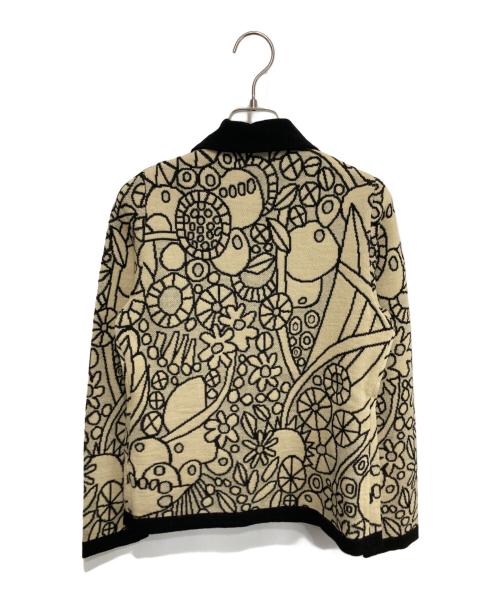 Sybilla（シビラ）Sybilla (シビラ) 総柄カーディガン アイボリー×ブラック サイズ:Ｍの古着・服飾アイテム