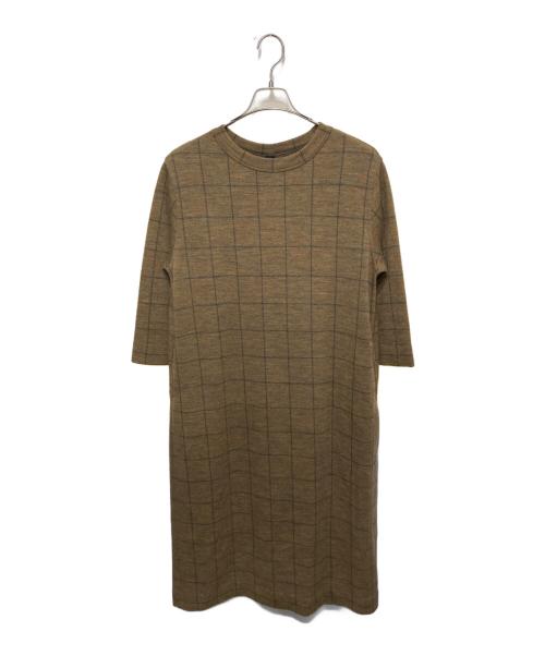 45R（フォーティファイブ・アール）45R (フォーティファイブ・アール) ジャージフラノドレス オリーブの古着・服飾アイテム