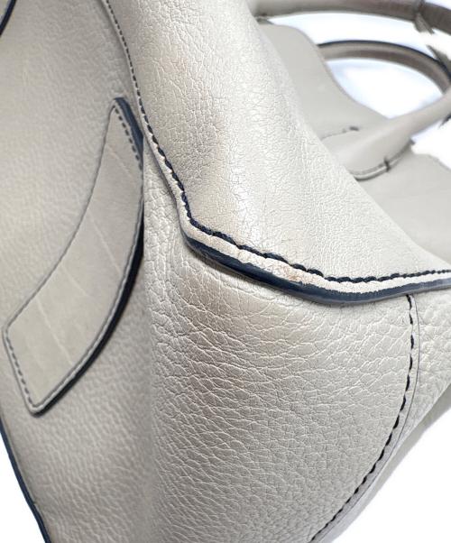 MOTHERHOUSE（マザーハウス）MOTHERHOUSE (マザーハウス) リン オープントートバッグ ホワイトの古着・服飾アイテム