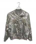 doubletダブレット）の古着「SILVER EMBROIDERY SOUVENIR JACKET」｜シルバー