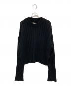 TODAYFULトゥデイフル）の古着「Backslit Rib Knit」｜ブラック