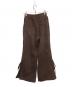 G.V.G.V (ジーヴィージーヴィー) LACE UP SWEAT PANTS ブラウン サイズ:XS：3500円