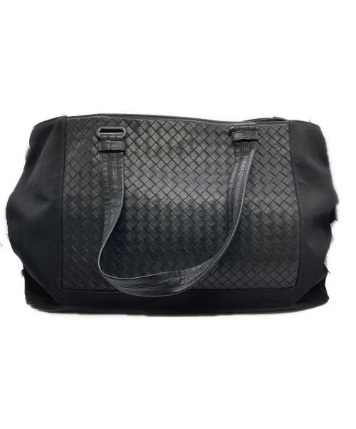 BOTTEGA VENETA（ボッテガベネタ）BOTTEGA VENETA (ボッテガベネタ) ハイテクキャンバス イントレチャート トートバッグ ブラックの古着・服飾アイテム