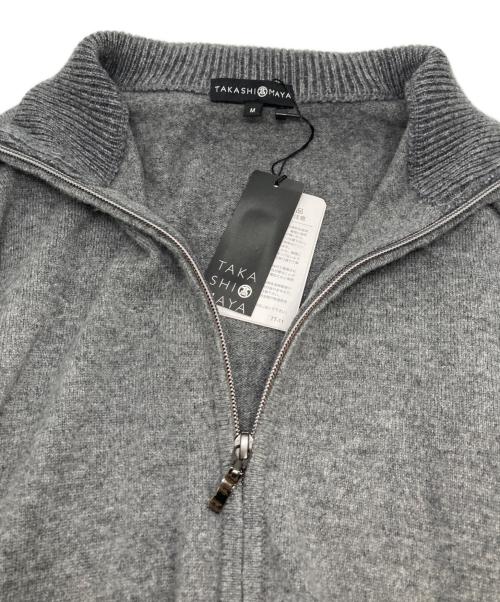 TAKASHIMAYA（高島屋）TAKASHIMAYA (高島屋) カシミヤフルジップセーター グレー サイズ:Ｍの古着・服飾アイテム