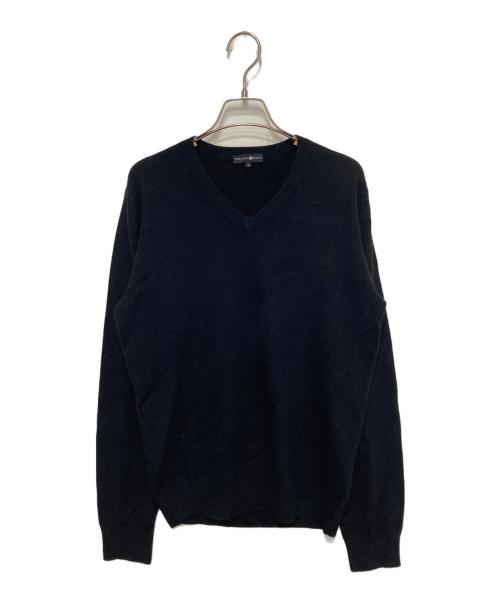 TAKASHIMAYA（高島屋）TAKASHIMAYA (高島屋) カシミヤVネックニット ブラック サイズ:Ｓの古着・服飾アイテム