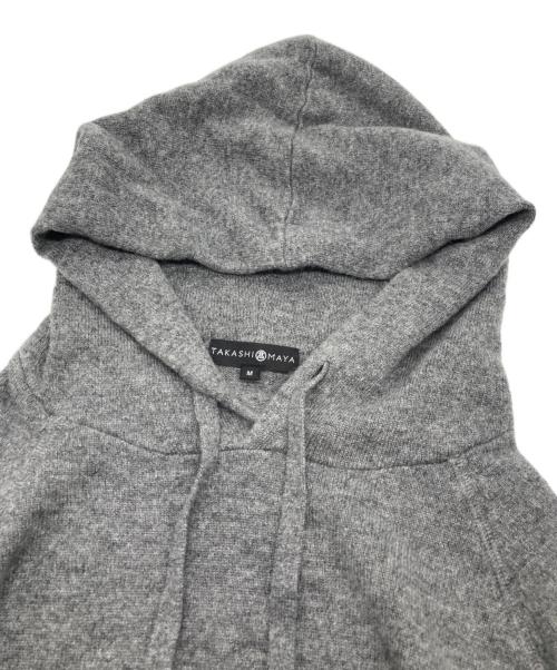 TAKASHIMAYA（高島屋）TAKASHIMAYA (高島屋) カシミヤ ニットパーカー グレー サイズ:Ｍの古着・服飾アイテム