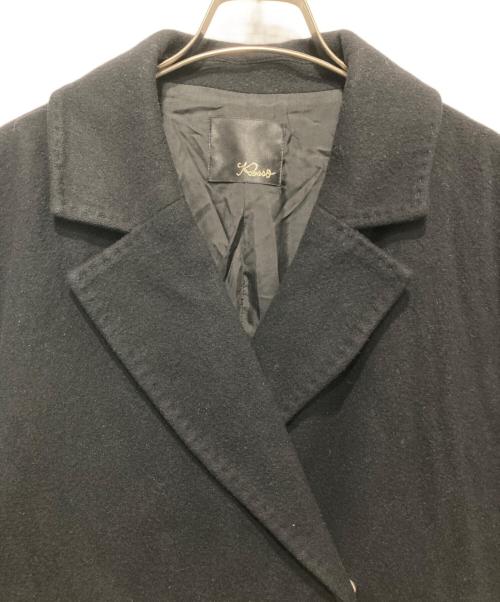 ROSSO（ロッソ）ROSSO (ロッソ) カシミヤ混チェスターコート ブラック サイズ:Ｍの古着・服飾アイテム