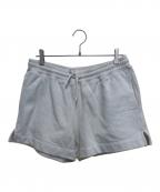 GANNIガニー）の古着「ロゴ刺繍スウェットハーフパンツ」｜ホワイト