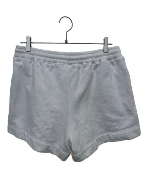 GANNI（ガニー）GANNI (ガニー) ロゴ刺繍スウェットハーフパンツ ホワイト サイズ:XLの古着・服飾アイテム