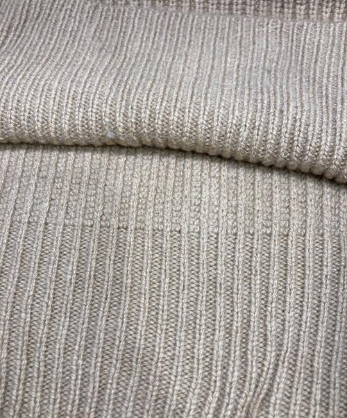 MICHAEL KORS（マイケル・コース）MICHAEL KORS (マイケル・コース) ウールブレンド ハーフジップ クロップド セーター ベージュ サイズ:Ｍの古着・服飾アイテム