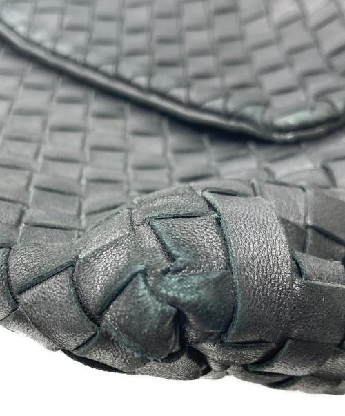 BOTTEGA VENETA（ボッテガベネタ）BOTTEGA VENETA (ボッテガベネタ) イントレチャートワンショルダーバッグ ブラックの古着・服飾アイテム