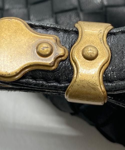 BOTTEGA VENETA（ボッテガベネタ）BOTTEGA VENETA (ボッテガベネタ) イントレチャートワンショルダーバッグ ブラックの古着・服飾アイテム
