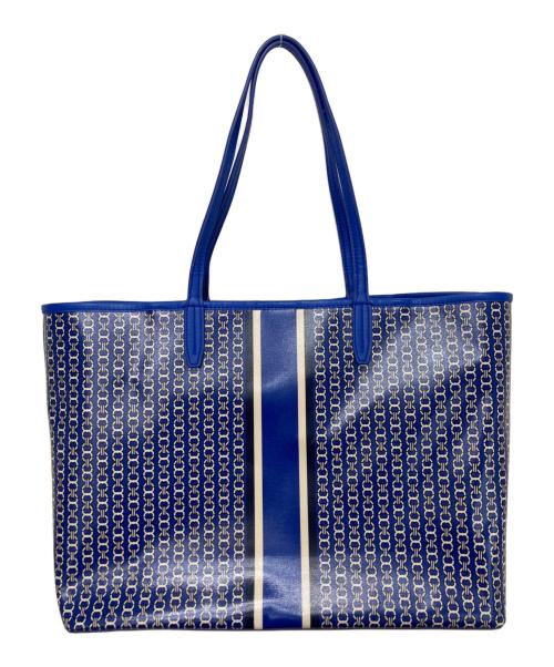 TORY BURCH（トリーバーチ）TORY BURCH (トリーバーチ) GEMINI LINKトートバッグ ブルーの古着・服飾アイテム