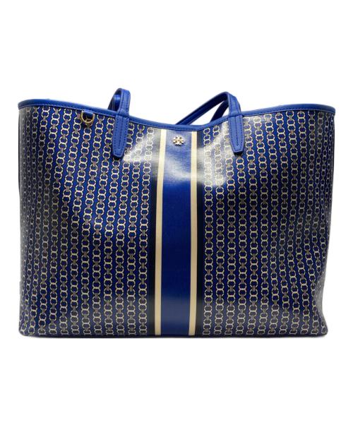 TORY BURCH（トリーバーチ）TORY BURCH (トリーバーチ) GEMINI LINKトートバッグ ブルーの古着・服飾アイテム