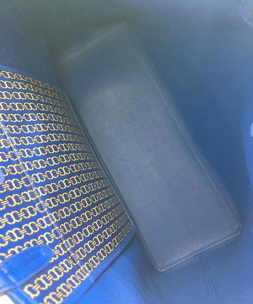 TORY BURCH（トリーバーチ）TORY BURCH (トリーバーチ) GEMINI LINKトートバッグ ブルーの古着・服飾アイテム