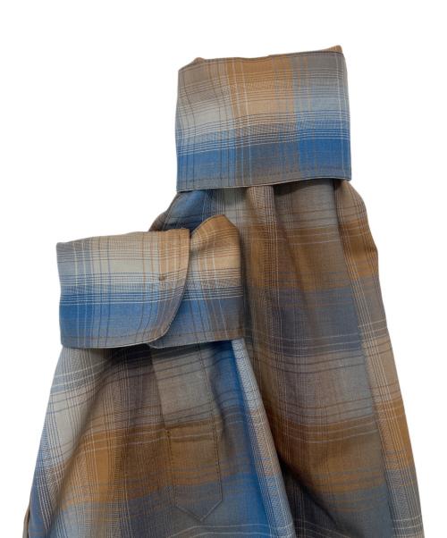 AURALEE（オーラリー）AURALEE (オーラリー) SUPER LIGHT WOOL CHECK SHIRT ブルー×ブラウン サイズ:4の古着・服飾アイテム