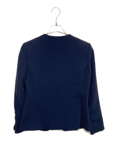 PLST（プラステ）PLST (プラステ) トリアセブレンドノーカラージャケット ネイビー サイズ:XSの古着・服飾アイテム