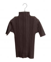 PLEATS PLEASE（プリーツプリーズ）の古着「プリーツカットソー / SOFT PLEATS」｜ブラウン