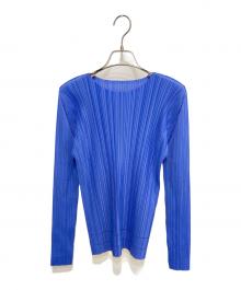 PLEATS PLEASE（プリーツプリーズ）の古着「プリーツカットソー / SOFT PLEATS」｜ブルー