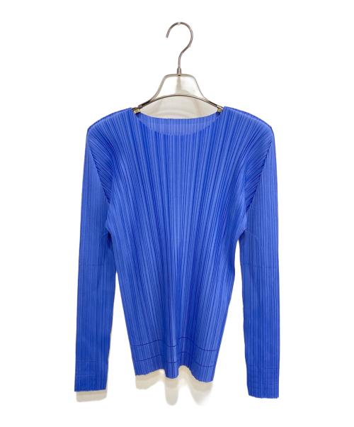 PLEATS PLEASE（プリーツプリーズ）PLEATS PLEASE (プリーツプリーズ) プリーツカットソー / SOFT PLEATS ブルー サイズ:不明の古着・服飾アイテム