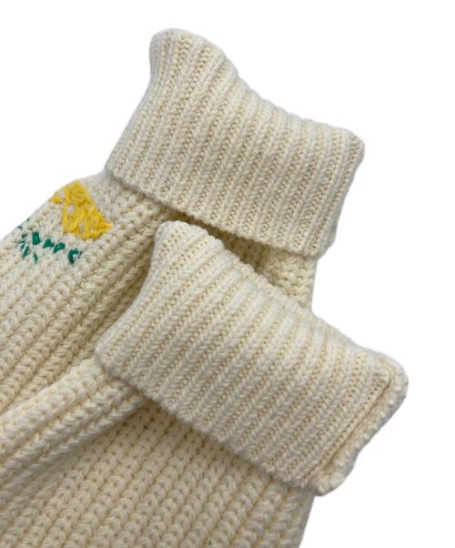 MAISON SPECIAL（メゾンスペシャル）MAISON SPECIAL (メゾンスペシャル) V-neck Embroidery Knitwear / ニット アイボリー サイズ:FREEの古着・服飾アイテム