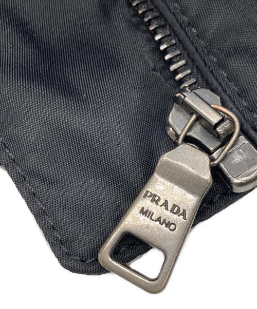 PRADA（プラダ）PRADA (プラダ) レザー×ナイロンコンビライダースジャケット ブラック サイズ:46の古着・服飾アイテム
