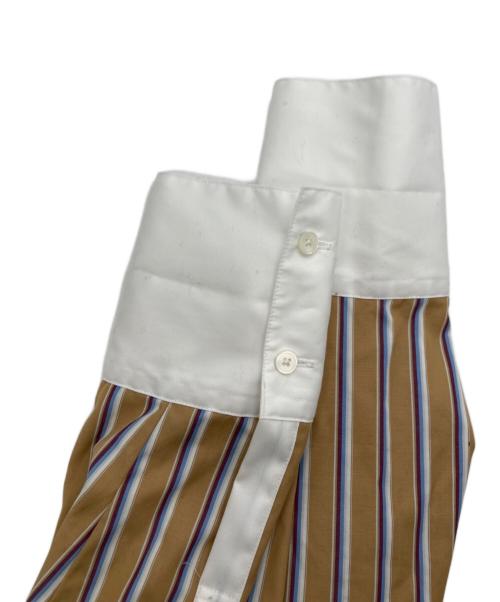 MACPHEE（マカフィー）MACPHEE (マカフィー) コットンブロード バンドカラーシャツ ベージュ サイズ:36の古着・服飾アイテム