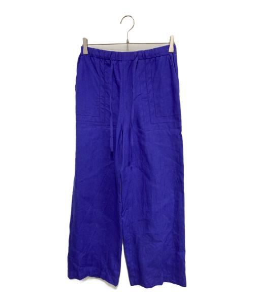 GALERIE VIE（ギャルリーヴィー）GALERIE VIE (ギャルリーヴィー) フレンチリネン イージーセミワイドパンツ ブルー サイズ:Ｓの古着・服飾アイテム
