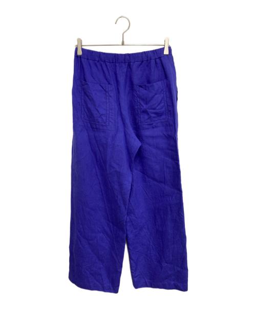 GALERIE VIE（ギャルリーヴィー）GALERIE VIE (ギャルリーヴィー) フレンチリネン イージーセミワイドパンツ ブルー サイズ:Ｓの古着・服飾アイテム
