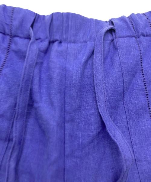 GALERIE VIE（ギャルリーヴィー）GALERIE VIE (ギャルリーヴィー) フレンチリネン イージーセミワイドパンツ ブルー サイズ:Ｓの古着・服飾アイテム