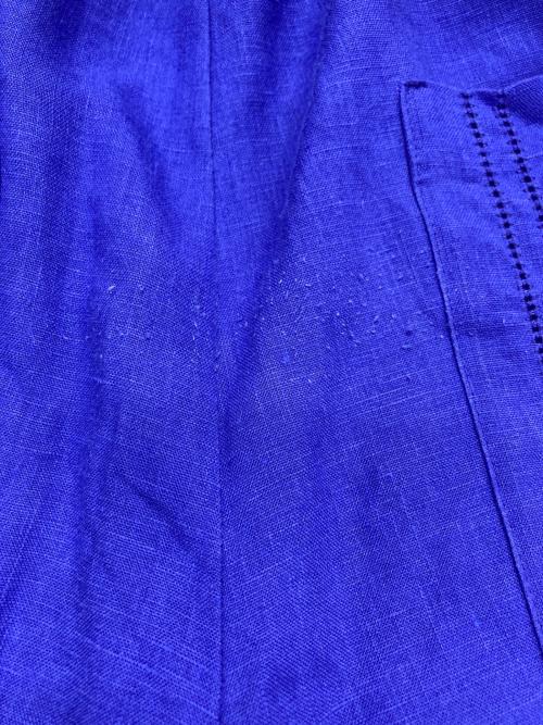 GALERIE VIE（ギャルリーヴィー）GALERIE VIE (ギャルリーヴィー) フレンチリネン イージーセミワイドパンツ ブルー サイズ:Ｓの古着・服飾アイテム