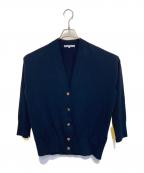 23区ニジュウサンク）の古着「【洗える】テンセルストレッチ Vネック カーディガン」｜ネイビー