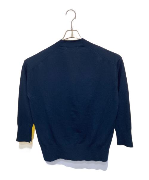 23区（ニジュウサンク）23区 (ニジュウサンク) 【洗える】テンセルストレッチ Vネック カーディガン ネイビー サイズ:Ｍの古着・服飾アイテム