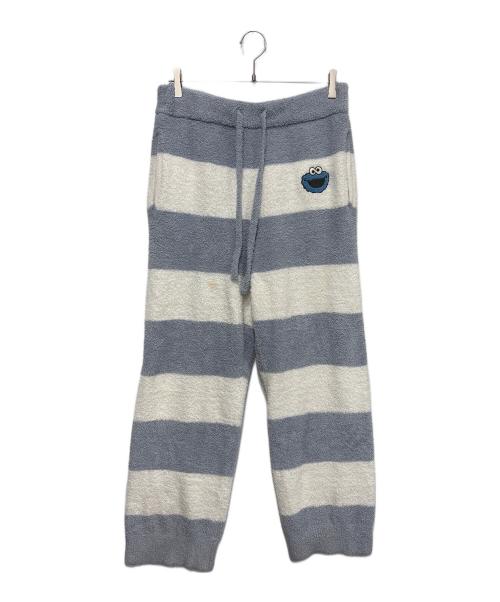 GELATO PIQUE HOMME（ジェラートピケ オム）GELATO PIQUE HOMME (ジェラートピケ オム) SESAME STREET (セサミストリート) ジャガードプルオーバー&ロングパンツセット ブルー×ホワイト サイズ:Ｍの古着・服飾アイテム