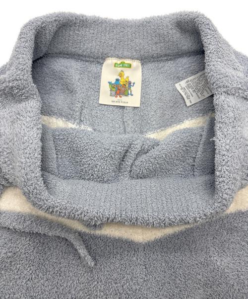 GELATO PIQUE HOMME（ジェラートピケ オム）GELATO PIQUE HOMME (ジェラートピケ オム) SESAME STREET (セサミストリート) ジャガードプルオーバー&ロングパンツセット ブルー×ホワイト サイズ:Ｍの古着・服飾アイテム