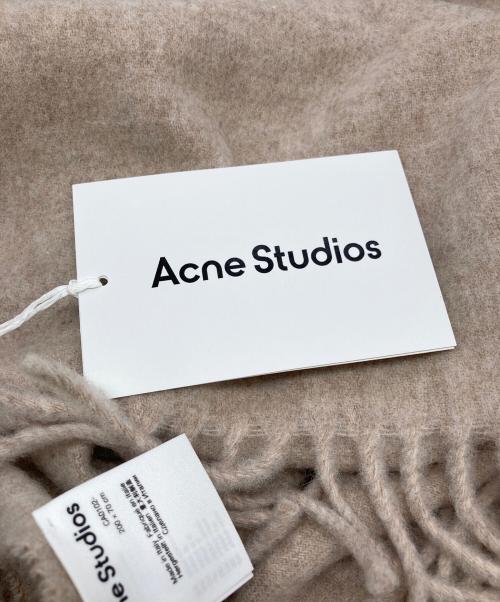 Acne studios（アクネ ストゥディオス）Acne studios (アクネ ストゥディオス) フリンジウールスカーフ ベージュ サイズ:200×70の古着・服飾アイテム