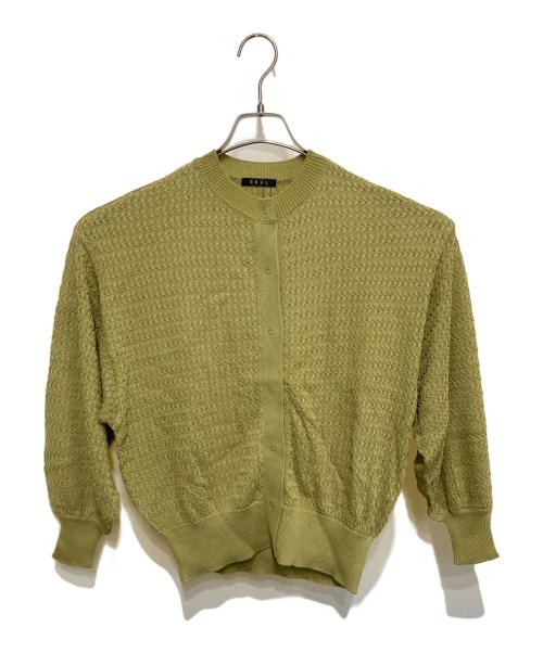 EKAL（エカル）EKAL (エカル) 透かし編みカーディガン グリーン サイズ:FREEの古着・服飾アイテム