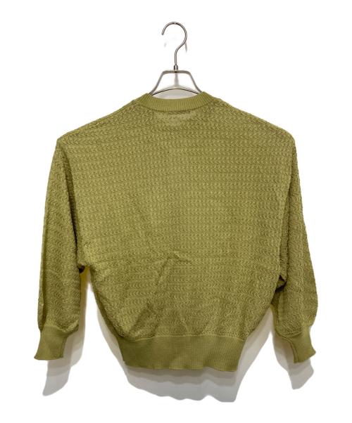 EKAL（エカル）EKAL (エカル) 透かし編みカーディガン グリーン サイズ:FREEの古着・服飾アイテム