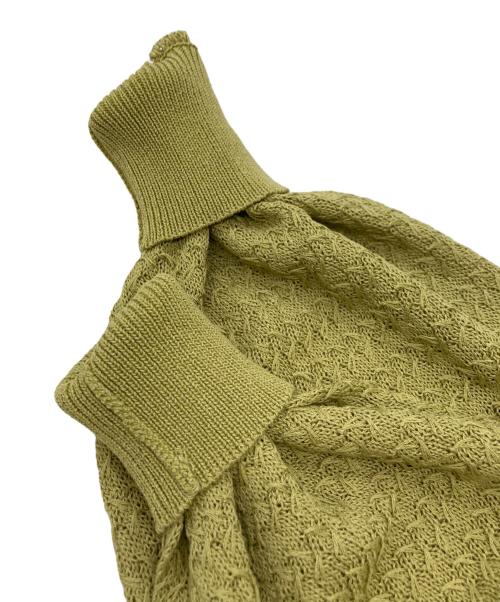 EKAL（エカル）EKAL (エカル) 透かし編みカーディガン グリーン サイズ:FREEの古着・服飾アイテム