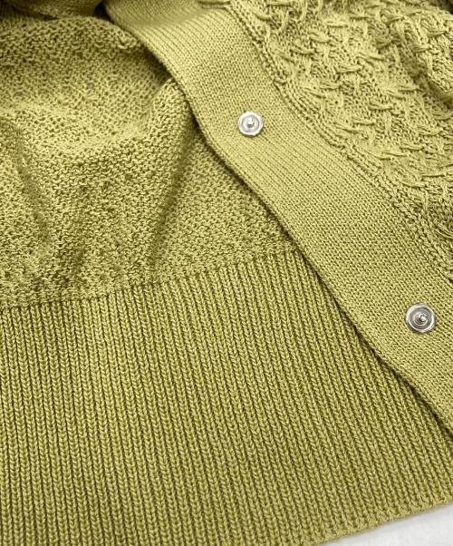 EKAL（エカル）EKAL (エカル) 透かし編みカーディガン グリーン サイズ:FREEの古着・服飾アイテム