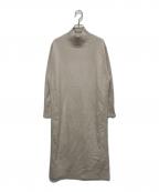 icBアイシービー）の古着「ソフトカシミヤハイネックワンピース」｜ベージュ