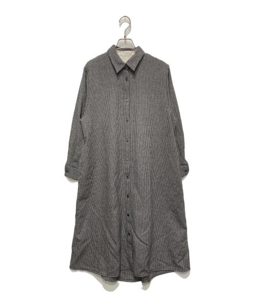 Midi-Umi（ミディウミ）Midi-Umi (ミディウミ) コートワンピース ブラック×ホワイト サイズ:FREEの古着・服飾アイテム