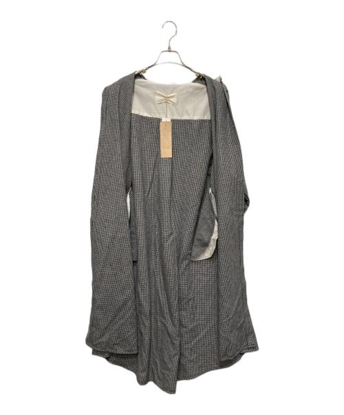 Midi-Umi（ミディウミ）Midi-Umi (ミディウミ) コートワンピース ブラック×ホワイト サイズ:FREEの古着・服飾アイテム