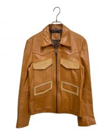 Bonds & Peace（ボンズアンドピース）の古着「ウエスタンレザージャケット」｜ブラウン