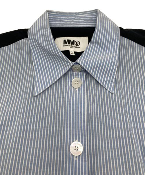 MM6 Maison Margiela（エムエムシックスメゾンマルジェラ）MM6 Maison Margiela (エムエムシックスメゾンマルジェラ) ノースリーブシャツワンピース ブルー サイズ:Ｓの古着・服飾アイテム