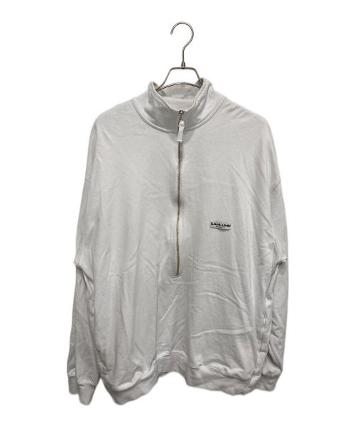 CAHLUMN（カウラム）CAHLUMN (カウラム) ハーフジップスウェット ホワイト サイズ:XLの古着・服飾アイテム